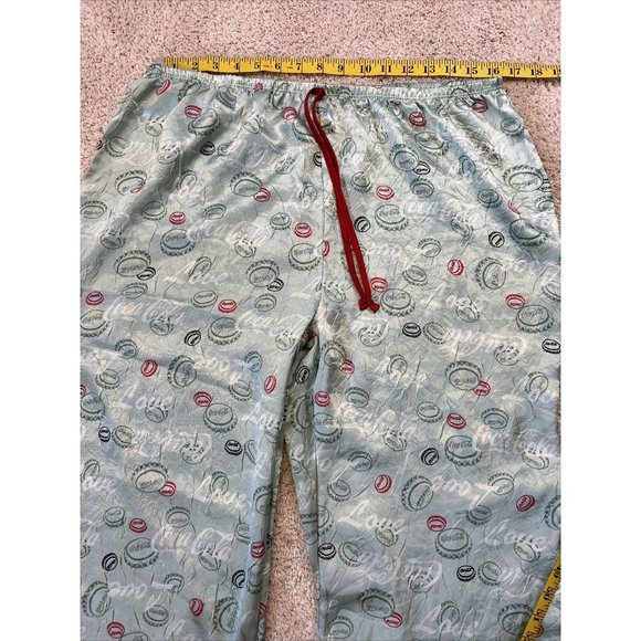 Women’s Coca Cola Pajamas Set Top Bottoms Green Red Sleep 2XL - Picture 9 of 12